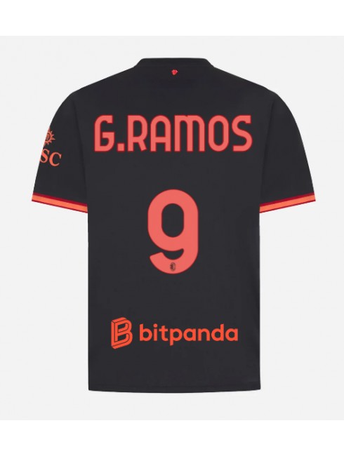 Moški Nogometna dresi replika AC Milan Goncalo Ramos #9 Tretji 2026-27 Kratek rokav Moški Nogometna dresi replika AC Milan Goncalo Ramos #9 Tretji 2026-27 Kratek rokav